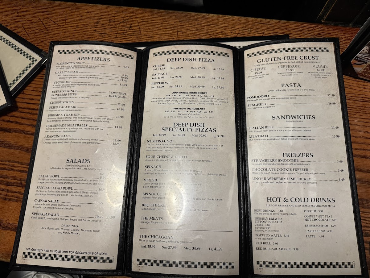 Pizzeria Uno Menu - Image 4